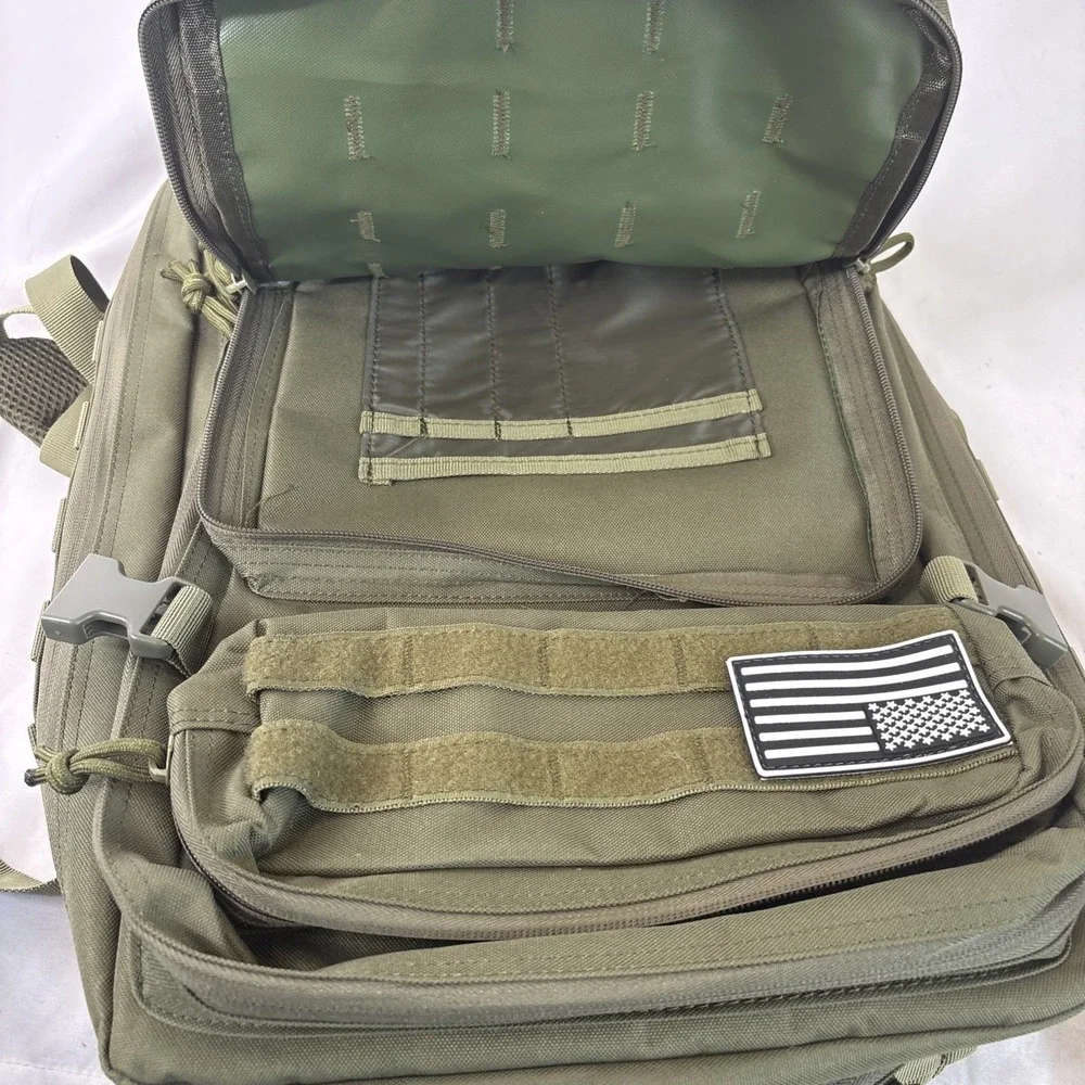USCCA Military Green Tactical Backpack Adjustable Straps Multi Pocket Gorpcore